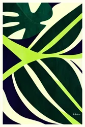 Feuilles tropicales abstraites
