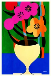 Abstraction florale éclatante