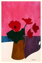 Nature morte aux coquelicots éclatants