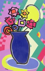 Vase bleu