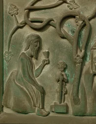Noé boit du vin ... (bronze)
