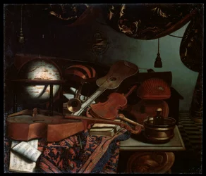 Nature morte avec instruments de musique, 1718