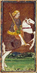 Carte du jeu de Tarot de la famille Visconti de Bonifacio Bembo (1420-1482), milieu du XVe siècle - Bergame, Galleria dell