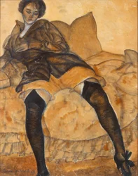 Une femme assise, vers 1918