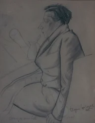 Portrait du poète Velimir Khlebnikov 1885-1922, 1915