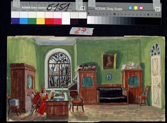 Décor pour la pièce de théâtre La mort de Pasukhin