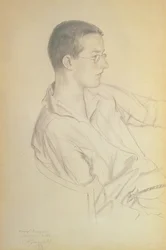 Portrait de Dmitri Dmitrievich Chostakovitch (1906-75), 1923