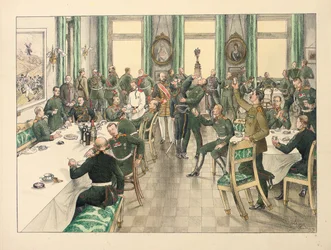 Le Petit-déjeuner traditionnel tenu pour commémorer la bataille de Telish à laquelle le régiment des gardes Egerski a participé le 12 octobre 1877