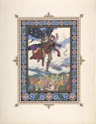 Illustration pour le conte de fées Marya Morevna, vers 1925