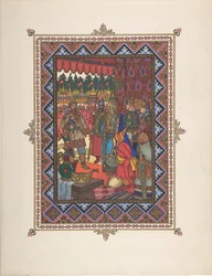Illustration pour le conte de fées Marya Morevna, vers 1925