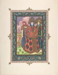 Illustration pour le conte de fées Vasilisa la Belle, vers 1925