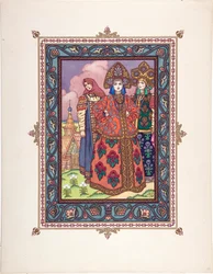 Vassilissa la Belle (Vassilissa la très Belle) - Illustration pour le conte de fées Vasilisa la Belle