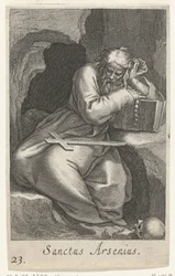 Saint Arsène le Grand en ermite (Sanctus Arsenius) (Kluizenaars, Sacra eremvs ascetarvm)