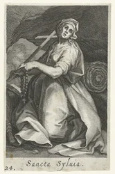 Sainte Silvia de Rome en ermite (Kluizenaressen, Sacra Eremus Ascetriarum)