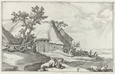 Paysage avec ferme