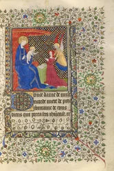 Un patron présenté à la Vierge et à l