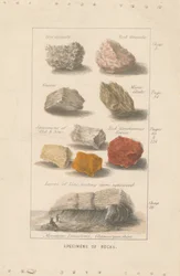 Spécimens de roches. Épreuve d