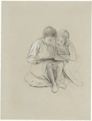 Deux enfants lisant