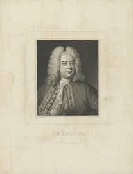 Portrait du compositeur Georg Friedrich Haendel 1685-1759, vers 1840