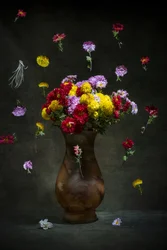Fleurs éclatantes flottantes