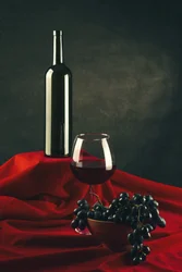 Nature morte au vin rouge