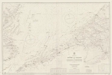 Carte de la zone de Douvres et Calais à Orfordness