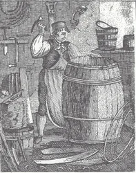 Fabrication de tonneaux (gravure)