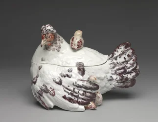 Terrine poule et poussins, Chelsea Porcelain Factory, c.1755