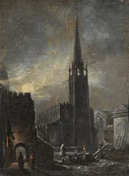 La Sainte Trinité et Saint-Michel de nuit, vers 1826