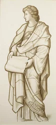 Muse de la Littérature - Carton pour vitrail, c.1890