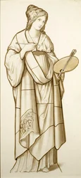 Muse de la peinture (carton pour vitrail, c.1890)