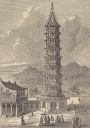 Tour de porcelaine de Nanjing (gravure)