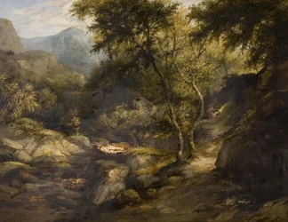 Paysage fluvial, milieu du 19e siècle