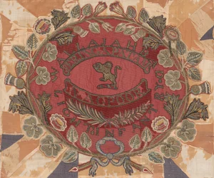 Deuxième ou couleur régimentaire centre, 23e ou Wallajabad Light Infantry, Madras