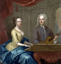 Thomas Powell et sa femme Mary (huile sur toile)