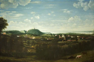 Vue du village de Henbury, vers 1720