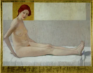 Femme assise (huile sur toile)