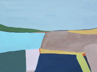 Paysage abstrait en blocs de couleur