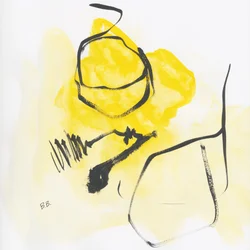 Figure abstraite jaune