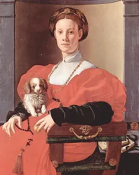 Allemand : Bildnis einer Dame in Rot (Francesca Salviati ) Portrait d