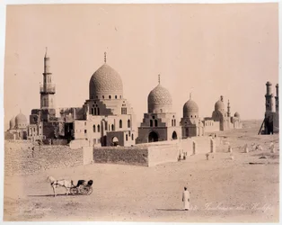 Égypte : la tombe des kalives - photographie des frères Zangaki, fin du XIXe siècle