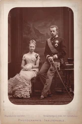 Prince héritier Rodolphe avec la princesse Stéphanie de Belgique à l