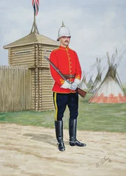 Agent de la police montée du Nord-Ouest en 1880
