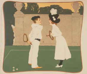 Rencontre sur le court de tennis