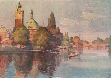 Le Théâtre Mémorial Shakespeare, Stratford On Avon, vers 1905