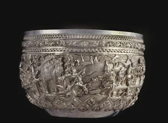 Bol avec scènes de cour, fin du 19ème siècle