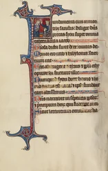 Initiale F : Le Couronnement de la Vierge