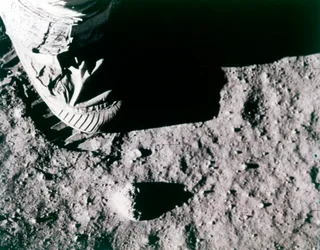 Empreinte de Buzz Aldrin sur la Lune, mission Apollo 11, juillet 1969