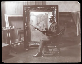 H.B. Snell dans son studio, New York, 1907