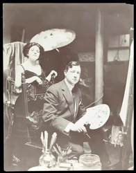 Harrison Fisher et modèle, 1908-9